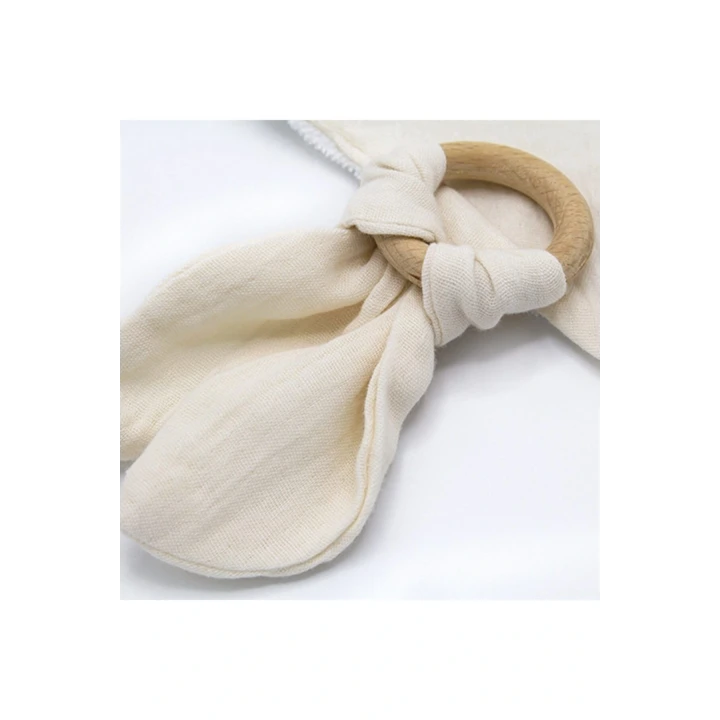 Babyjem Ahşap Diş Kaşıyıcılı Bürümcük Müslin Önlük