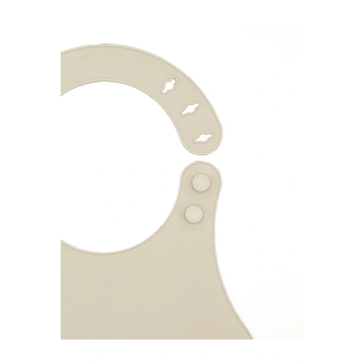 Babyjem Mini Silikon Önlük Ekru