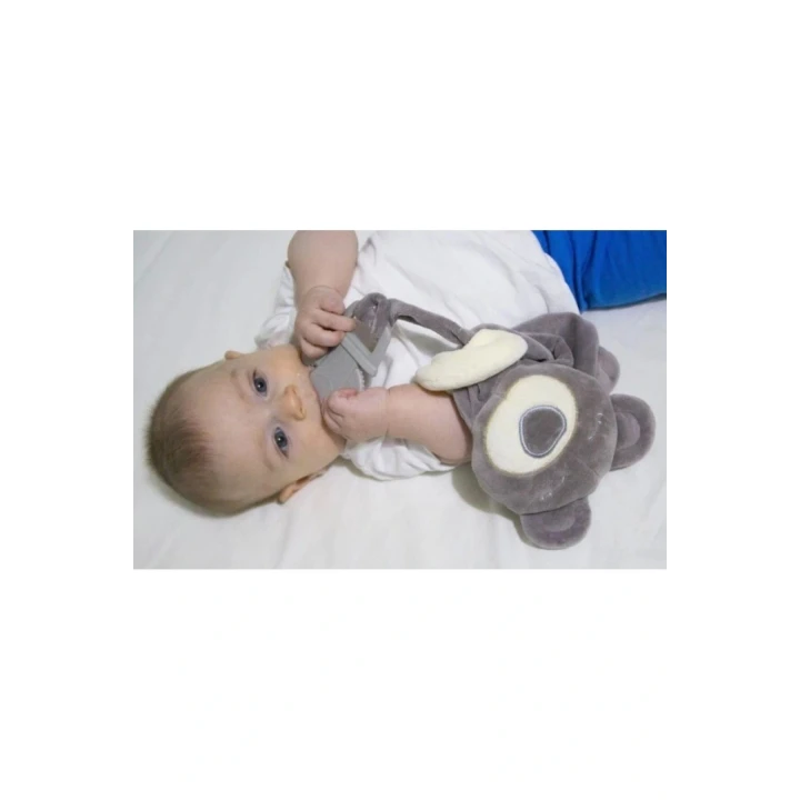 Babyjem Diş Kaşıyıcılı Uykucu Ayıcık 680 Gri