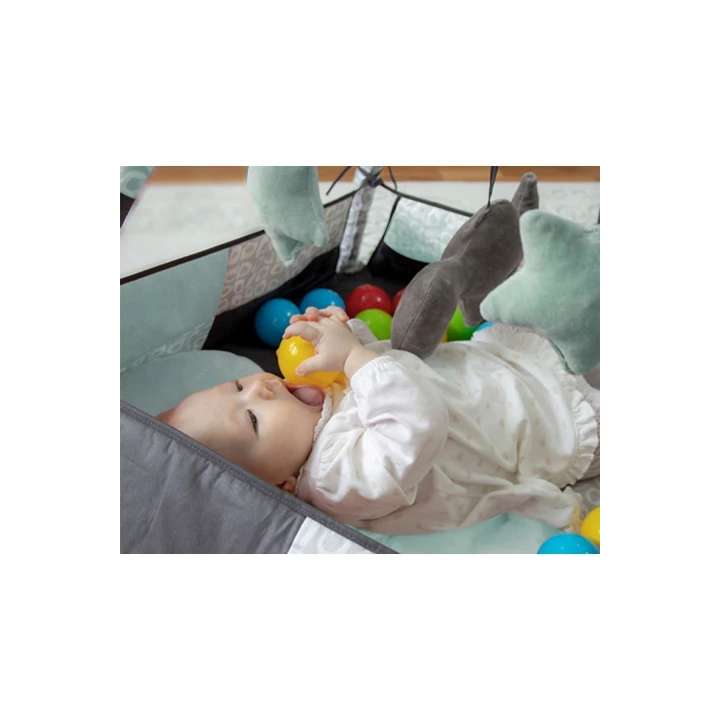 Babyjem Güvenlikli Aktivite Oyun Halısı Yeşil 25 Adet Top Hediyeli