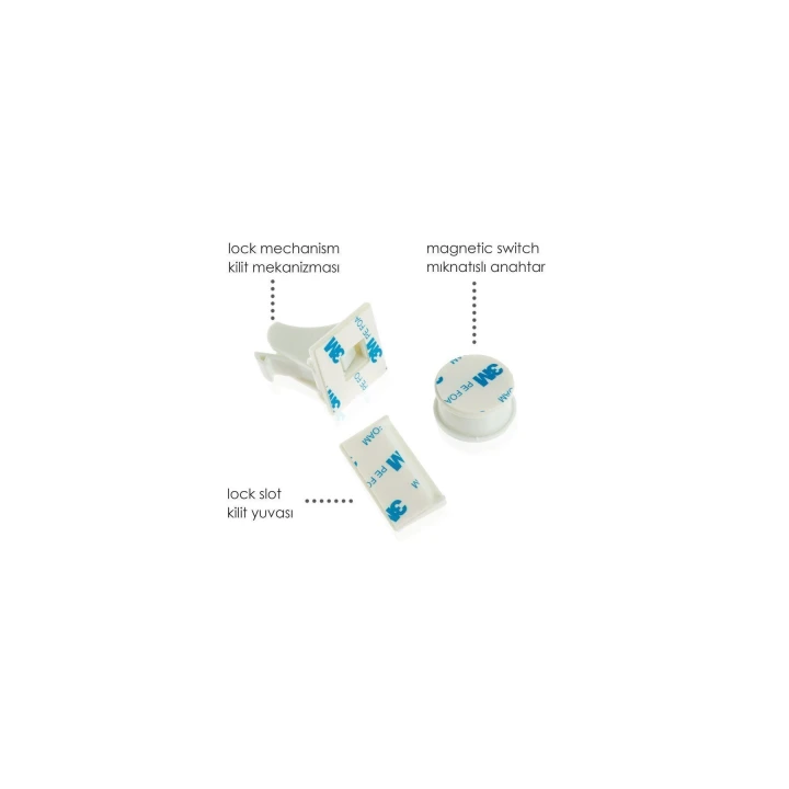 Babyjem Mıknatıslı Çekmece Kilidi 4in1