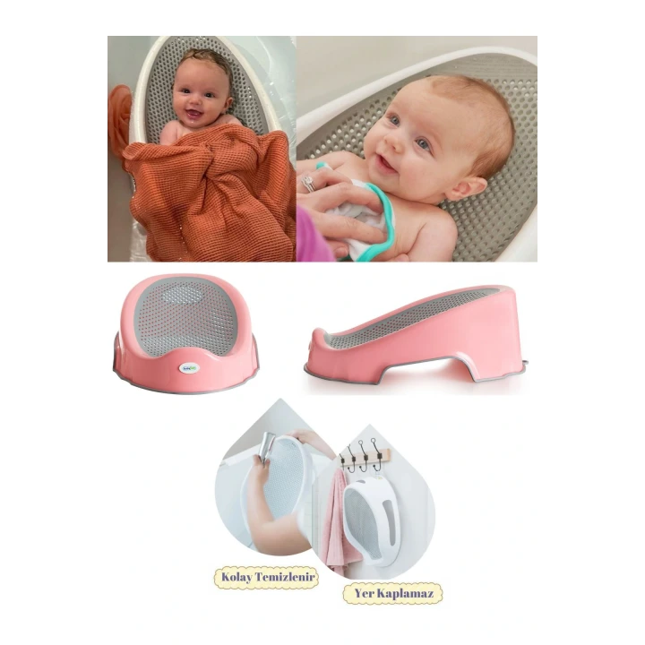 Babyjem Soft Banyo Desteği Bebek Yıkama Yardımcısı Pembe
