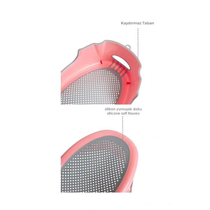 Babyjem Soft Banyo Desteği Bebek Yıkama Yardımcısı Pembe