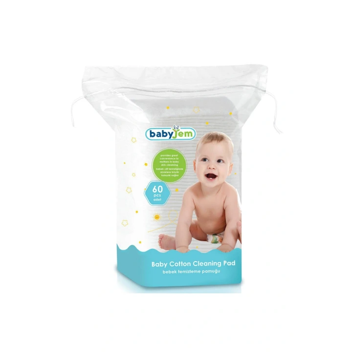 Babyjem Bebek Temizleme Pamuğu 60 Adet Beyaz