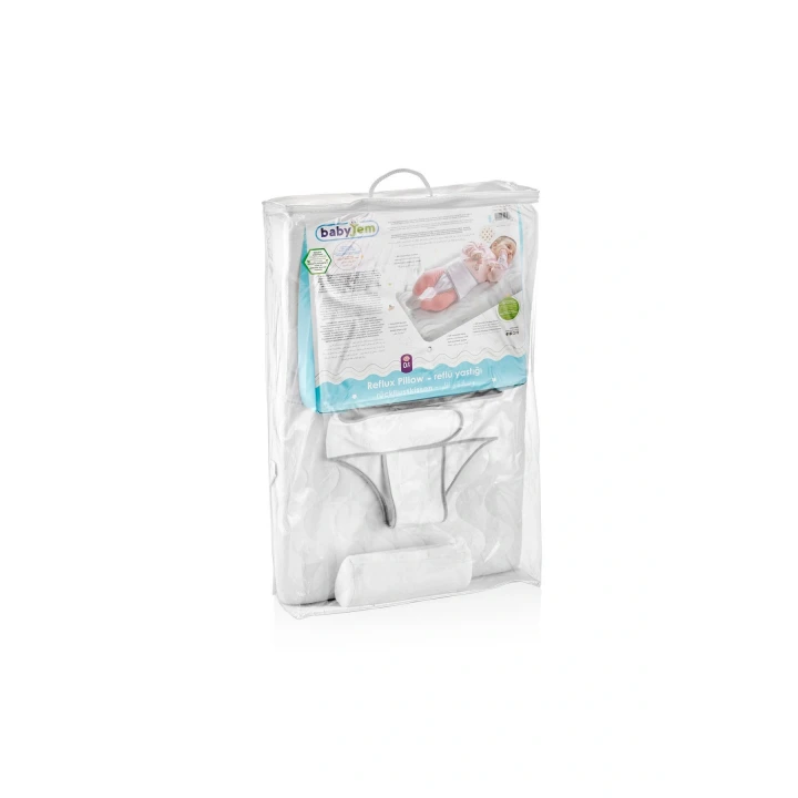 Babyjem Bebek Reflü Yastığı Beyaz / Kemerli