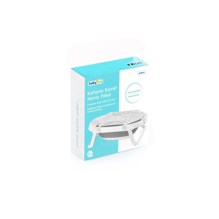 Babyjem Katlanır Küvet Havlu File Beyaz