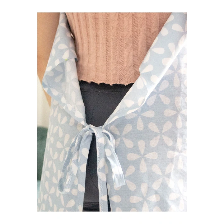 Babyjem Cepli Emzirme Önlüğü Mavi Yonca %100 Pamuk