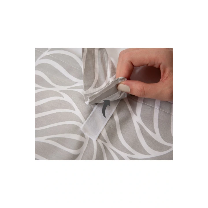 Babyjem Gri Yaprak Cepli Emzirme Önlüğü 323