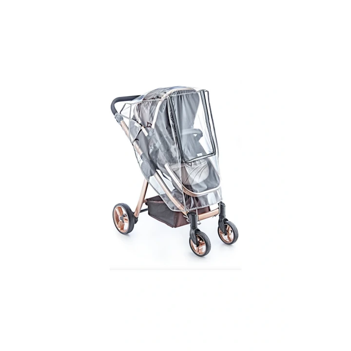 Babyjem Lüx Fermuarlı Reflektörlü Bebek Arabası Yağmurluğu Fitalatsız (22x27cm)