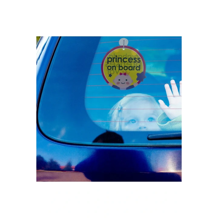 Babyjem Vakumlu Araba Cam Yazısı Pembe