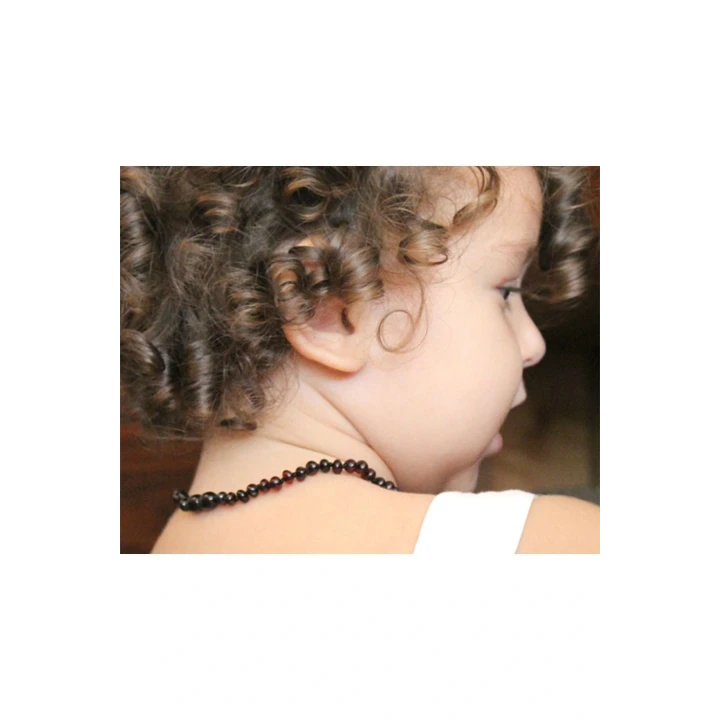 Babyjem Orjinal Sertifikalı Kehribar Bebek Kolyesi Vişne