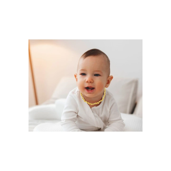 Babyjem Orjinal Sertifikalı Kehribar Bebek Kolyesi Bal