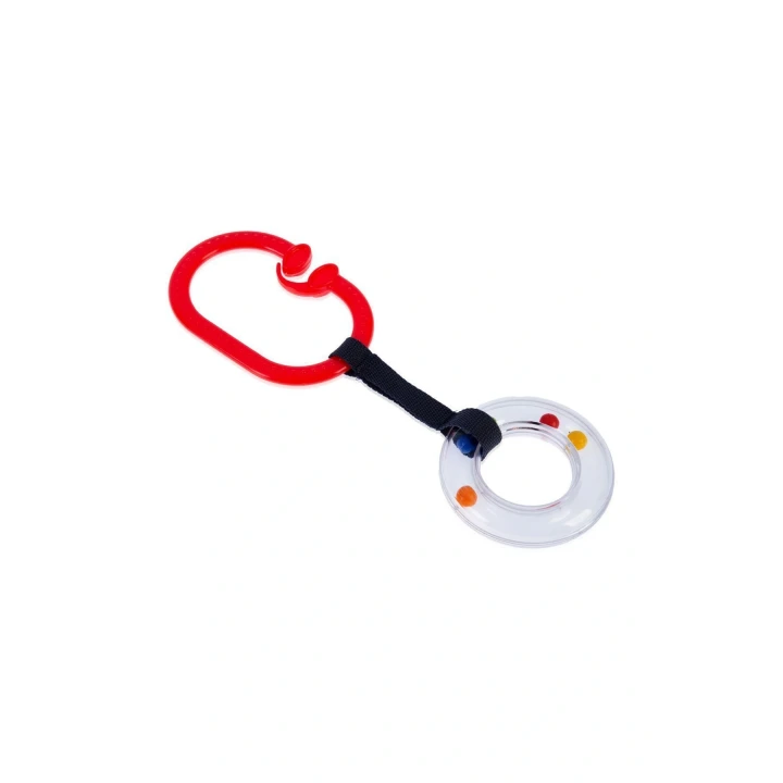 Babyjem Pusete Asılabilir Oval Sesli Çıngırak Kırmızı