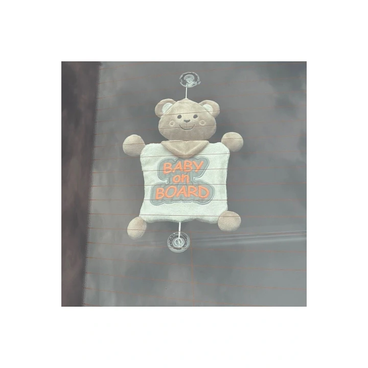 Babyjem Reflektörlü Arabada Bebek Var Aparatı Kahve