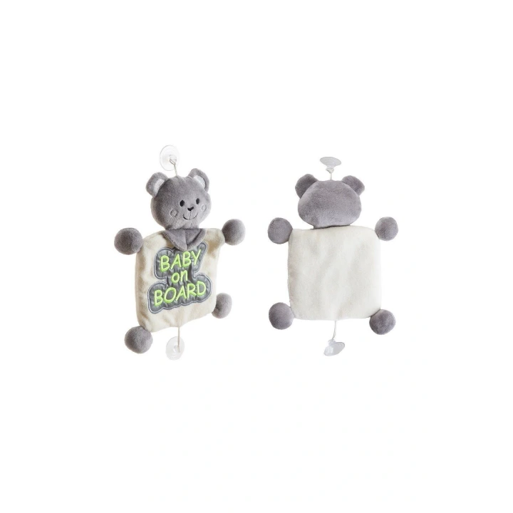 Babyjem Reflektörlü Arabada Bebek Var Aparatı Gri