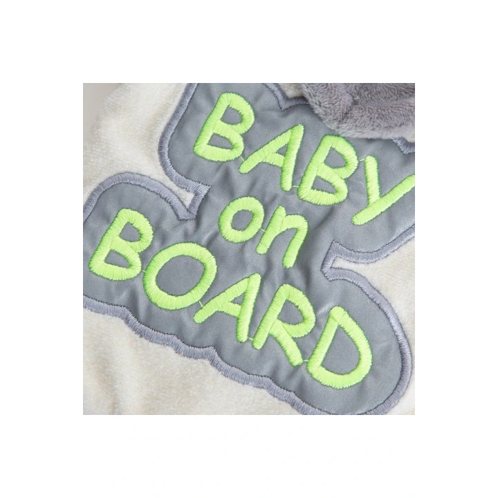 Babyjem Reflektörlü Arabada Bebek Var Aparatı Gri