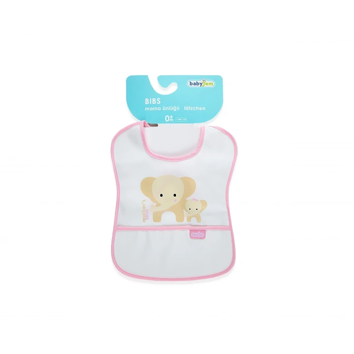 Babyjem Poli Muşamba Önlük Küçük Pembe