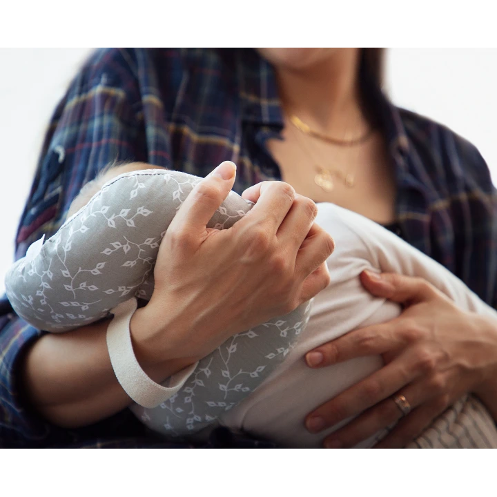 Babyjem Emzirme Yastığı Gri Çiçek