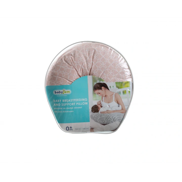 Babyjem Emzirme ve Destek Minderi Pembe Yonca