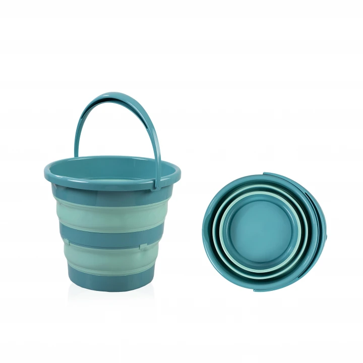 Babyjem Katlanır Bebek Banyo Küvet Seti 5 Parça Turkuaz (Havlu Fileli)