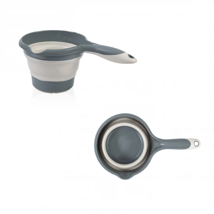 Babyjem Katlanır Bebek Banyo Küvet Seti 5 Parça Antrasit (Havlu Fileli)