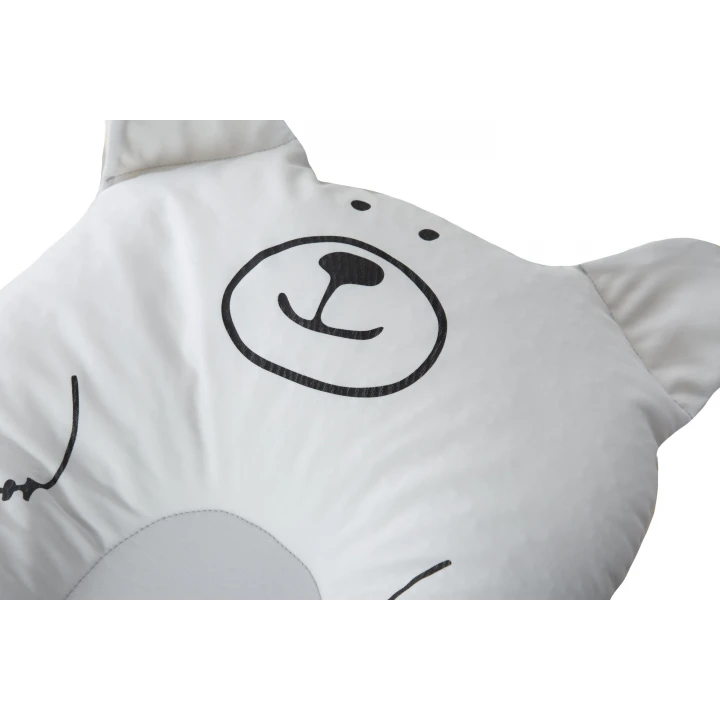 Babyjem Sevimli Kedi Köpüklü Bebek Banyo Küvet Yatağı Gri (Straforlu - Suda Batmaz)