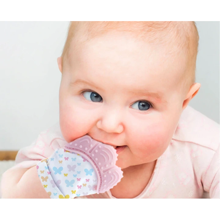 Babyjem Diş Kaşıyıcı Eldiven Pembe