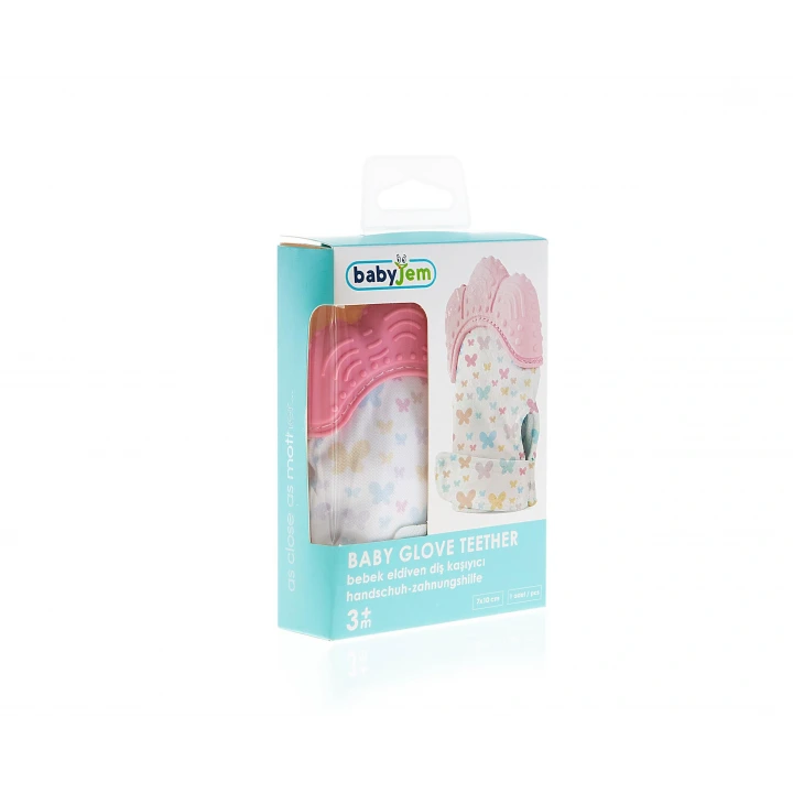 Babyjem Diş Kaşıyıcı Eldiven Pembe
