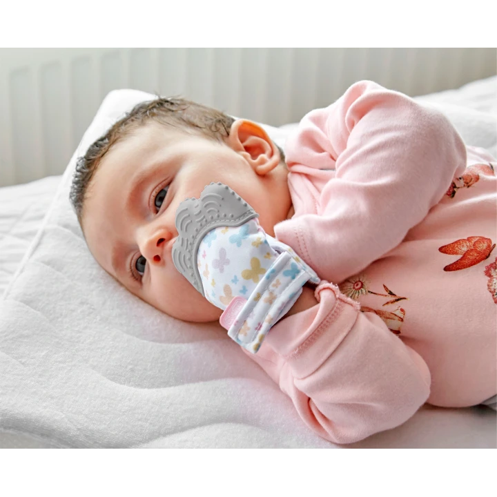 Babyjem Diş Kaşıyıcı Eldiven Gri