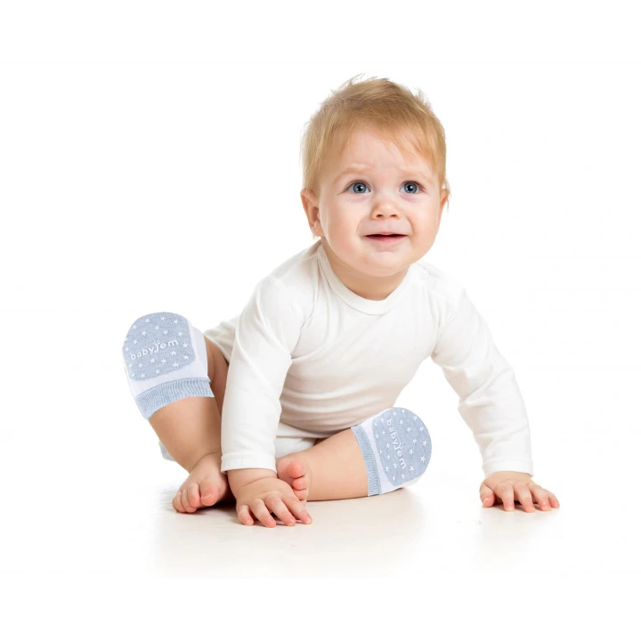 Babyjem Örgü Emekleme Dizliği Mavi