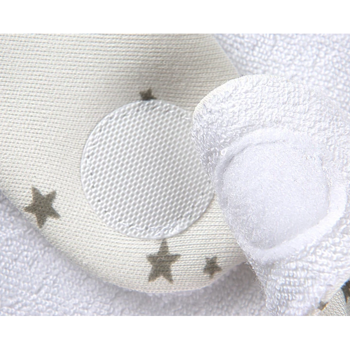 Yenidoğan Fular Yıldızlı Önlük Gri