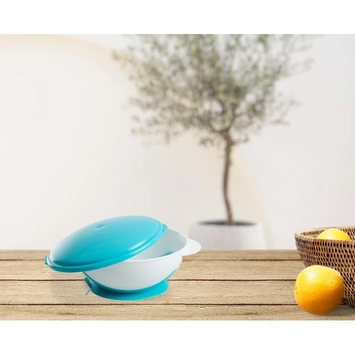 Babyjem Vakumlu Mama Tabağı Mavi