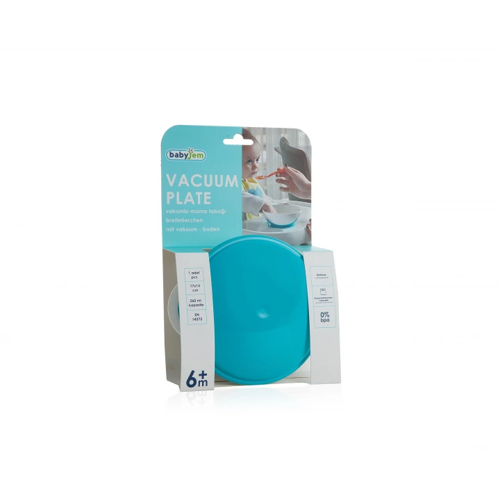 Babyjem Vakumlu Mama Tabağı Mavi
