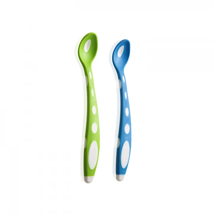 Babyjem Yumuşak Uçlu Mama Kaşığı Yeşil-Mavi