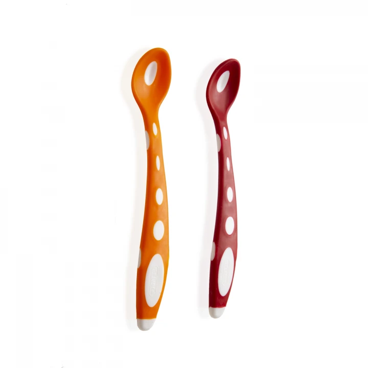 Babyjem Yumuşak Uçlu Mama Kaşığı Turuncu-Kırmızı