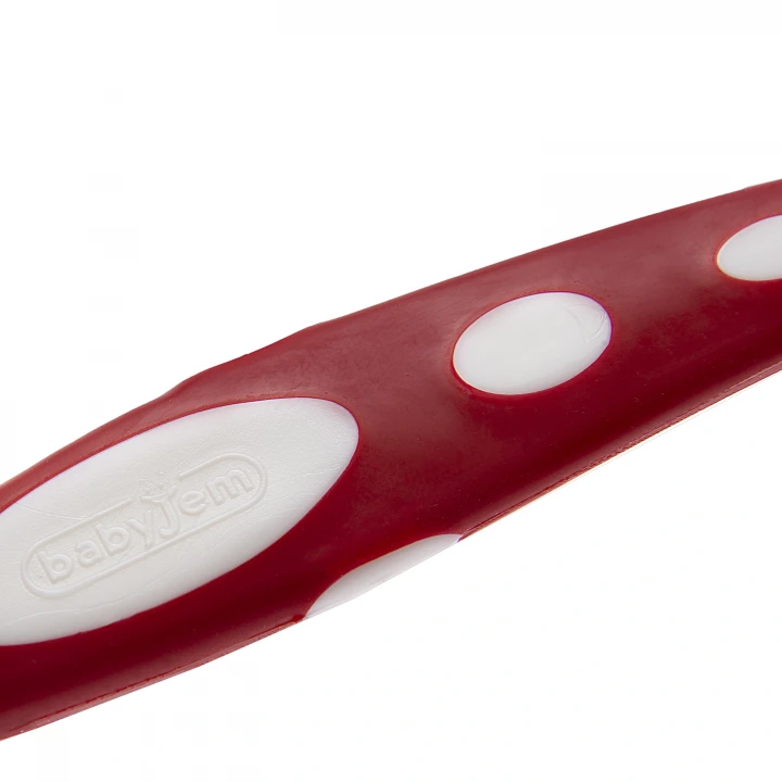 Babyjem Yumuşak Uçlu Mama Kaşığı Turuncu-Kırmızı