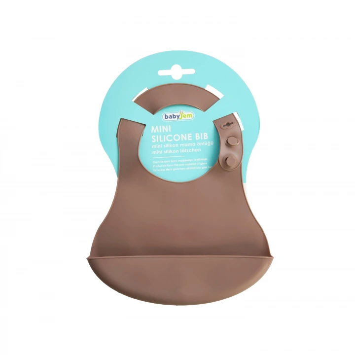 Babyjem Mini Silikon Önlük Latte