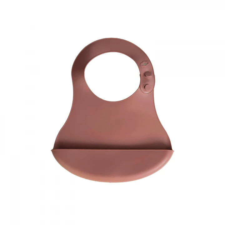 Babyjem Mini Silikon Önlük Mocha