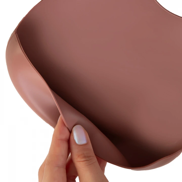 Babyjem Mini Silikon Önlük Mocha