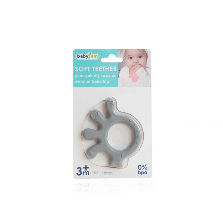 Babyjem Diş Kaşıyıcı Ahtapot Gri