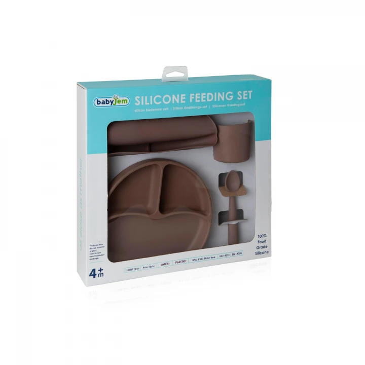 Babyjem Silikon Beslenme Seti Latte