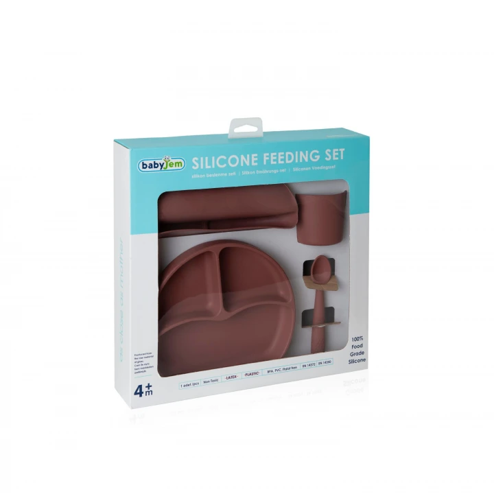 Babyjem Silikon Beslenme Seti Mocha