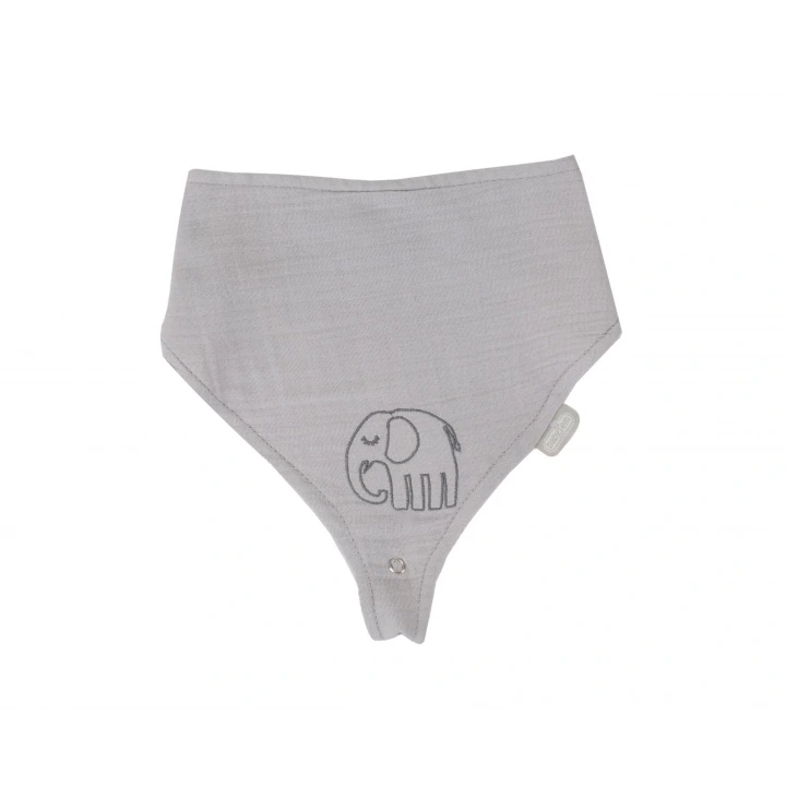 Babyjem Emzik Askılı Müslin Önlük Gri