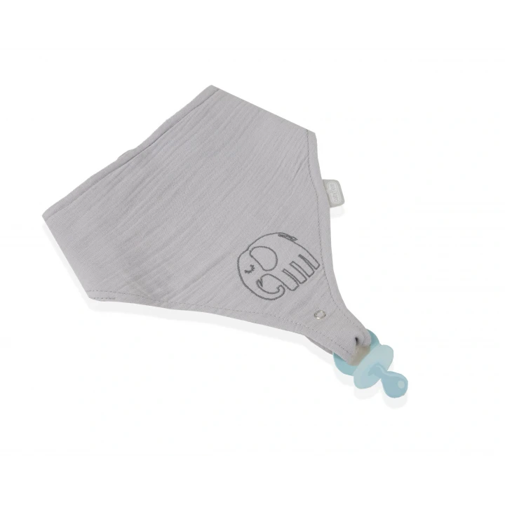 Babyjem Emzik Askılı Müslin Önlük Gri