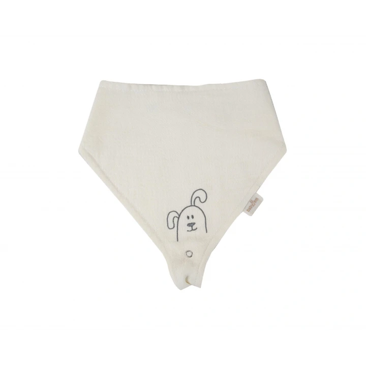 Babyjem Emzik Askılı Müslin Önlük Ekru