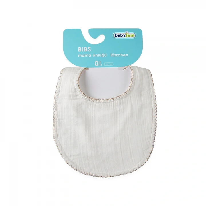 Babyjem Bürümcük Müslin Önlük Ekru
