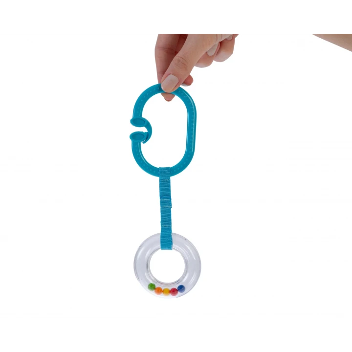 Babyjem Pusete Asılabilir Oval Sesli Çıngırak Mavi