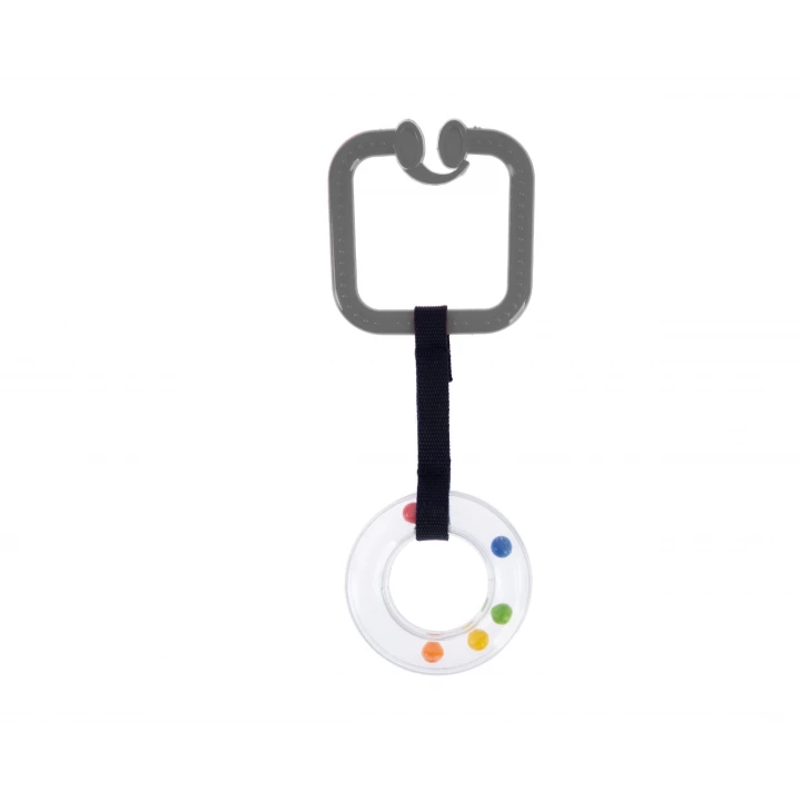 Babyjem Pusete Asılabilir Kare Sesli Çıngırak Gri