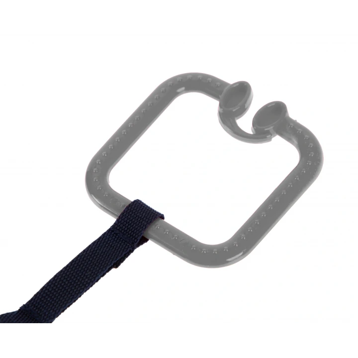 Babyjem Pusete Asılabilir Kare Sesli Çıngırak Gri