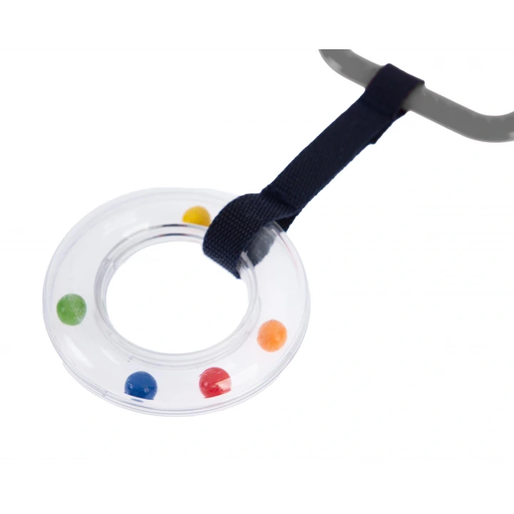 Babyjem Pusete Asılabilir Kare Sesli Çıngırak Gri